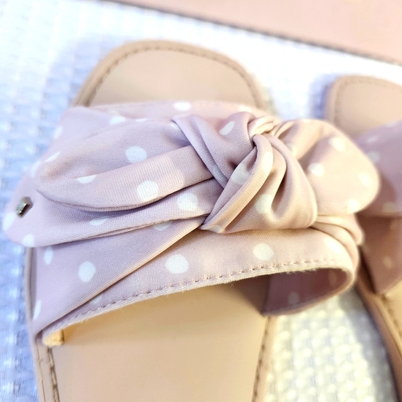 KATE SPADE Bernadette Neoprene Polka Dot Bow Sandals size 8.5 - Picture 3 of 6